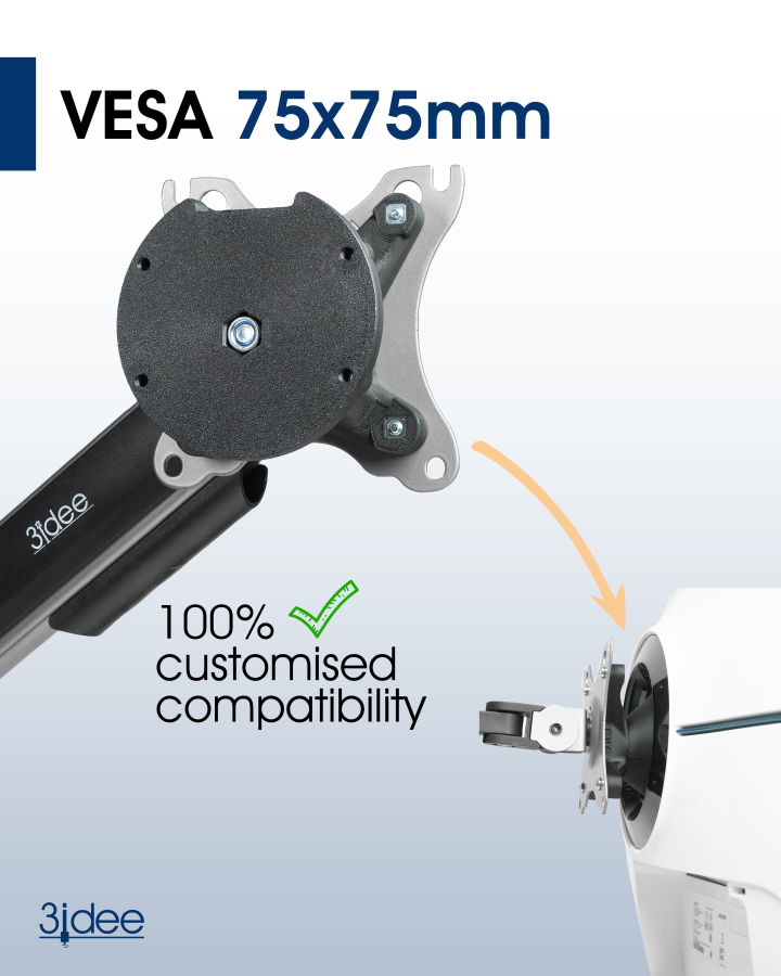 Adaptateur VESA compatible avec le moniteur Samsung (Odyssey G9, Neo G9, G8, Neo G8, G7) - 75x75mm